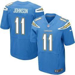 Cheap San Jarret Johnson Chargers Jersey From China Light Blue Elite #11