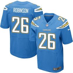 Cheap San Patrick Robinson Chargers Jersey From China Light Blue Elite #26