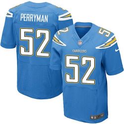Cheap San Denzel Perryman Chargers Jersey From China Light Blue Elite #52