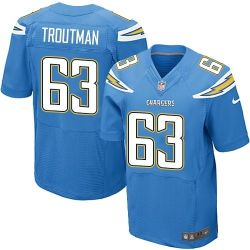 Cheap San Johnnie Troutman Chargers Jersey From China Light Blue Elite #63