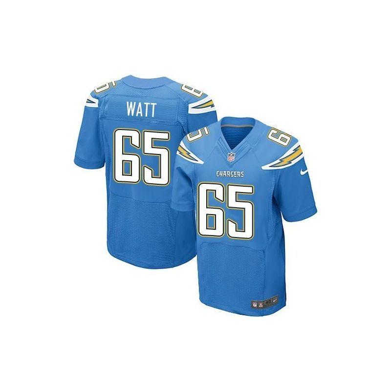 Cheap San Chris Watt Chargers Jersey From China Light Blue Elite #65