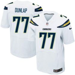 Cheap San King Dunlap Chargers Jersey From China White Elite #77