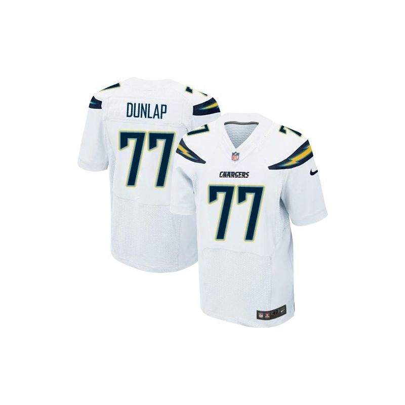 Cheap San King Dunlap Chargers Jersey From China White Elite #77