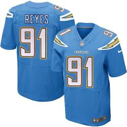 Cheap San Kendall Reyes Chargers Jersey From China Light Blue Elite #91