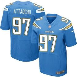 Cheap San Jeremiah Attaochu Chargers Jersey From China Light Blue Elite #97