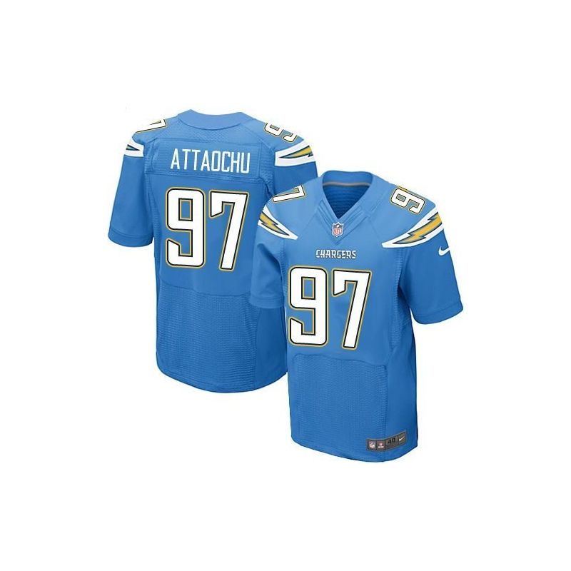 Cheap San Jeremiah Attaochu Chargers Jersey From China Light Blue Elite #97