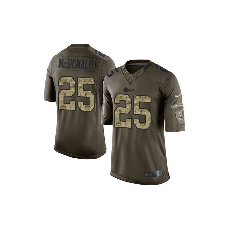 Cheap TJ McDonald Rams Jersey From China Olive Salute To Service #25