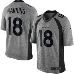 Cheap Peyton Manning Broncos Jersey From China Gridiron Gray #18