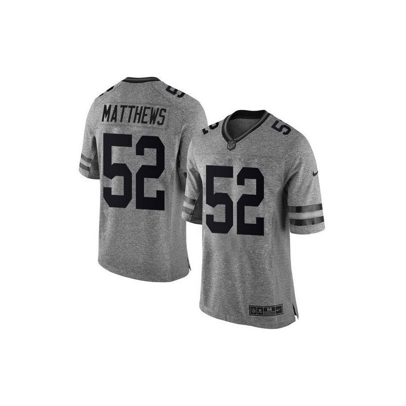 Cheap Green Clay Matthews Packers Jersey From China Gridiron Gray #52