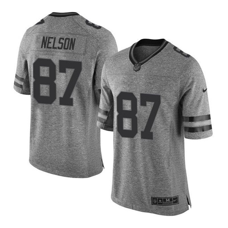 Cheap Green Jordy Nelson Packers Jersey From China Gridiron Gray #87