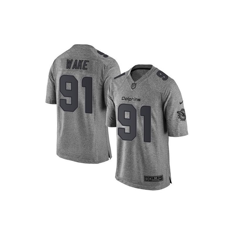 Cheap Cameron Wake Dolphins Jersey From China Gridiron Gray #91