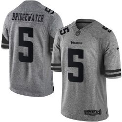 Cheap Teddy Bridgewater Vikings Jersey From China Gridiron Gray #5