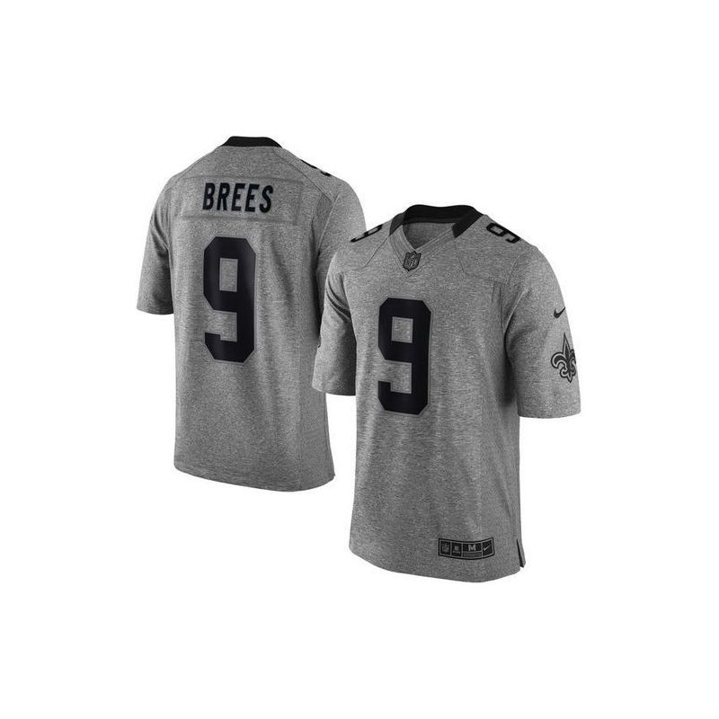 Cheap New Drew Brees Saints Jersey From China Gridiron Gray #9