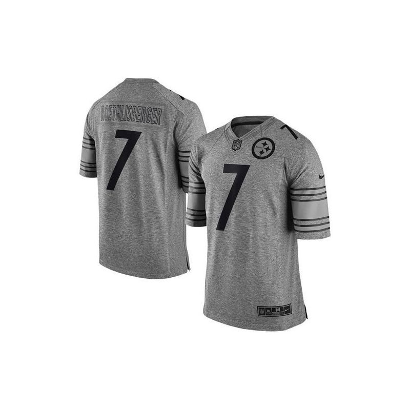 Cheap Ben Roethlisberger Steelers Jersey From China Gridiron Gray #7