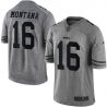 Cheap Joe Montana 49ers Jersey From China Gridiron Gray #16