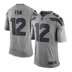 Cheap 12th Fan Seahawks Jersey From China Gridiron Gray #12