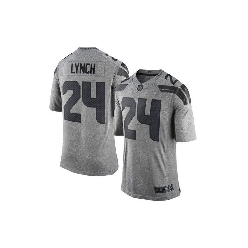 Cheap Marshawn Lynch Seahawks Jersey From China Gridiron Gray #24