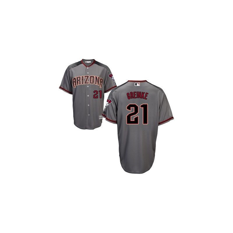 Cheap Zack Greinke Diamondbacks Jersey From China Grey red lettering 2016 #21 in Men Women Youth Size