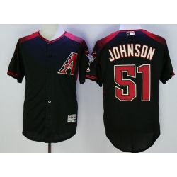 Cheap Randy Johnson Diamondbacks Jersey From China Black 2016 #51 in Men Women Youth Size