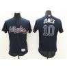 Cheap Chipper Jones Braves Jersey From China Blue 2016 FLEXBASE #10 in Men Women Youth Size