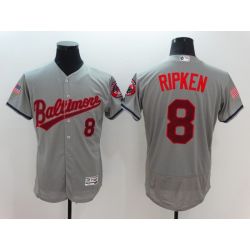 Cheap Cal Ripken Orioles Jersey From China Grey Fashion Stars & Stripes 2016 FLEXBASE #8 in Men Women Youth Size