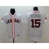 Cheap Dustin Pedroia Red Sox Jersey From China White Fashion Stars & Stripes 2016 FLEXBASE #15 in Men Women Youth Size