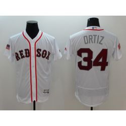 Cheap David Ortiz Red Sox Jersey From China White Fashion Stars & Stripes 2016 FLEXBASE #34 in Men Women Youth Size