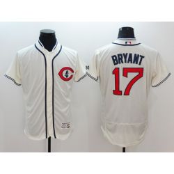 Cheap Kris Bryant Cubs Jersey From China Cream 2016 FLEXBASE #17 in Men Women Youth Size