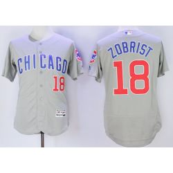 Cheap Ben Zobrist Cubs Jersey From China Grey CHICAGO 2016 FLEXBASE #18 in Men Women Youth Size