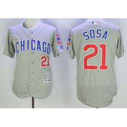 Cheap Sammy Sosa Cubs Jersey From China Grey CHICAGO 2016 FLEXBASE #21 in Men Women Youth Size