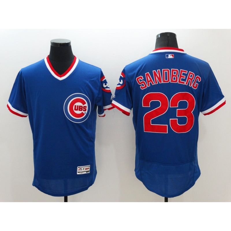 Cheap Ryne Sandberg Cubs Jersey From China Blue V-neck throwback 2016 FLEXBASE #23 in Men Women Youth Size Cheap Ryne Sandberg Cubs Jersey From China Blue V-neck throwback 2016 FLEXBASE #23 in Men Women Youth Size