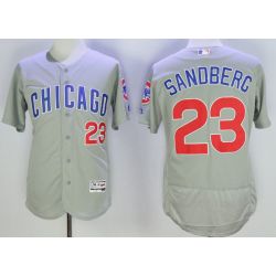 Cheap Ryne Sandberg Cubs Jersey From China Grey CHICAGO 2016 FLEXBASE #23 in Men Women Youth Size