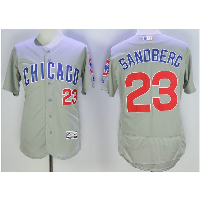 Cheap Ryne Sandberg Cubs Jersey From China Grey CHICAGO 2016 FLEXBASE #23 in Men Women Youth Size