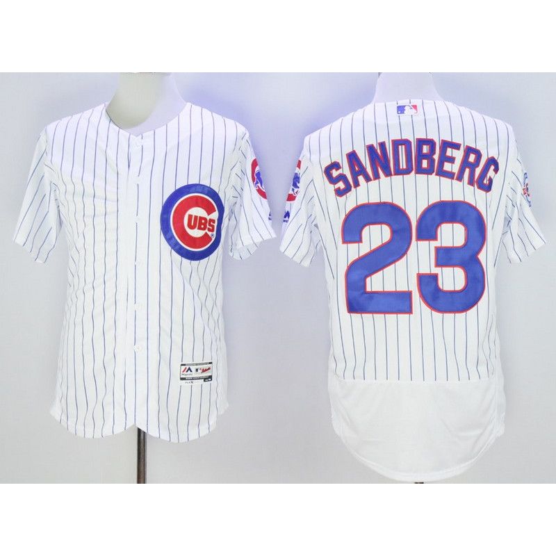 Cheap Ryne Sandberg Cubs Jersey From China White 100 anniversary 2016 FLEXBASE #23 in Men Women Youth Size