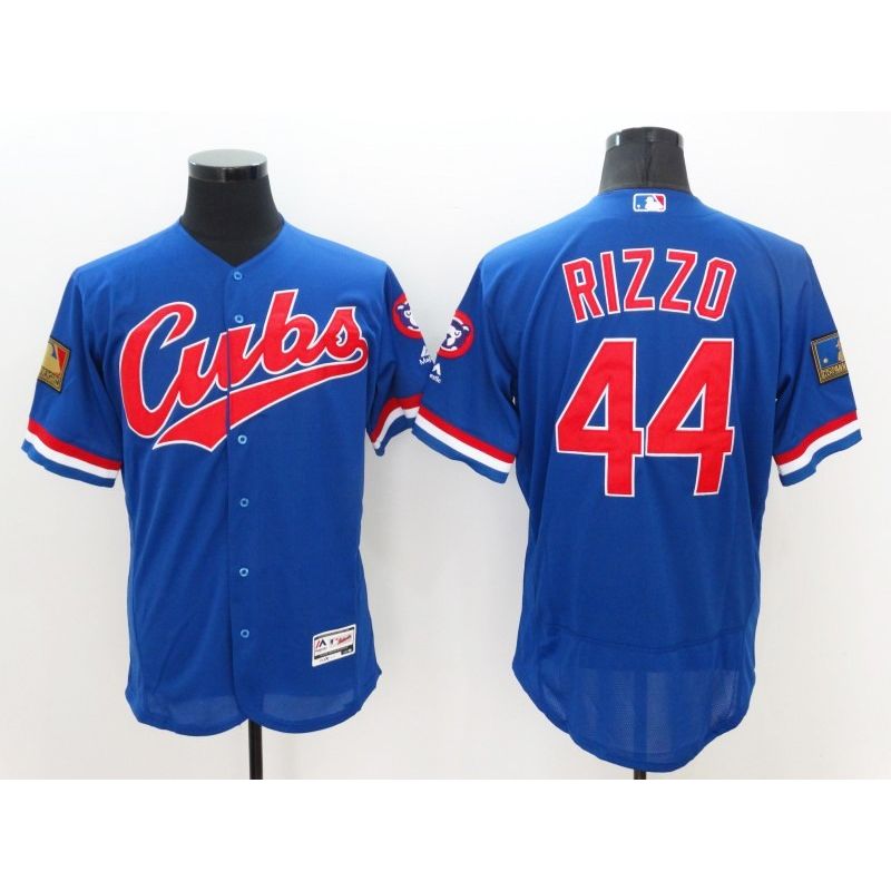 Cheap Anthony Rizzo Cubs Jersey From China Blue Cubs 2016 FLEXBASE #44 in Men Women Youth Size