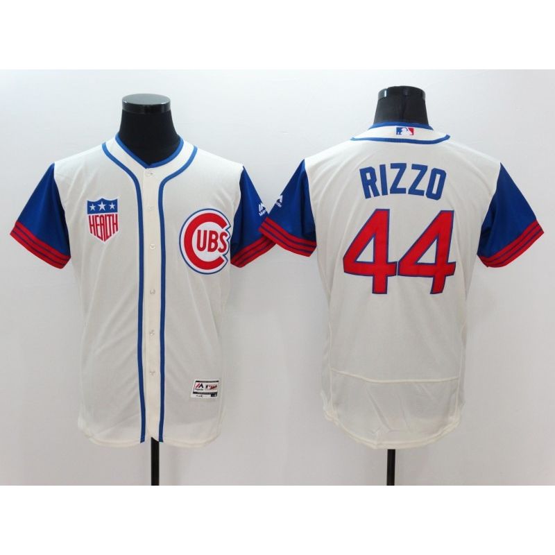 Cheap Anthony Rizzo Cubs Jersey From China Cream Blue sleeves 2016 FLEXBASE #44 in Men Women Youth Size