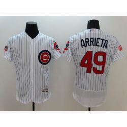 Cheap Jake Arrieta Cubs Jersey From China White Fashion Stars & Stripes 2016 FLEXBASE #49 in Men Women Youth Size