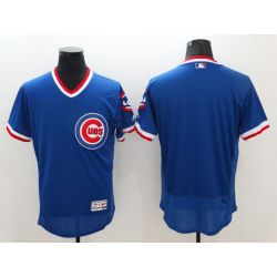 Cheap Cubs Jersey From China Blue V-neck throwback Blank 2016 FLEXBASE in Men Women Youth Size