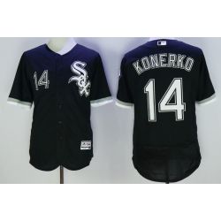Cheap Paul Konerko White Sox Jersey From China Black 2016 FLEXBASE #14 in Men Women Youth Size