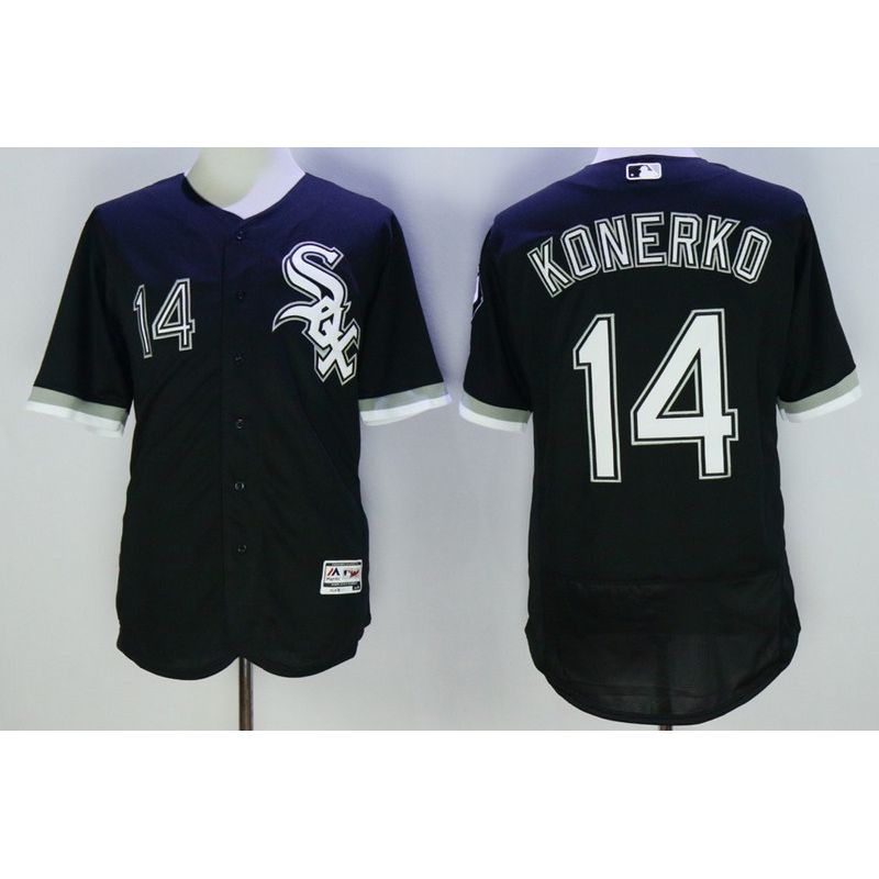 Cheap Paul Konerko White Sox Jersey From China Black 2016 FLEXBASE #14 in Men Women Youth Size