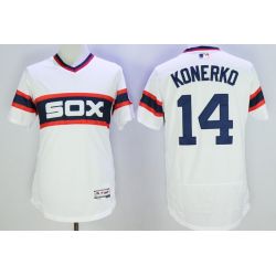 Cheap Paul Konerko White Sox Jersey From China White 1983 throwback 2016 FLEXBASE #14 in Men Women Youth Size