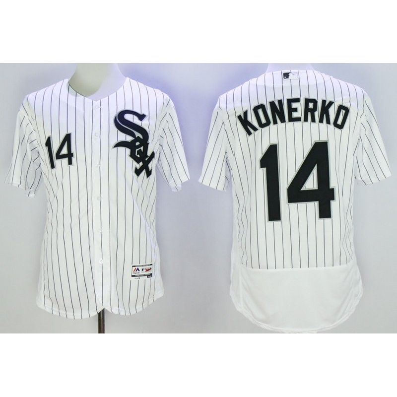 Cheap Paul Konerko White Sox Jersey From China White Black stripe 2016 FLEXBASE #14 in Men Women Youth Size