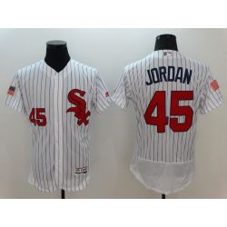 Cheap Michael Jordan White Sox Jersey From China White Fashion Stars & Stripes 2016 FLEXBASE #45 in Men Women Youth Size