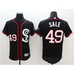 Cheap Chris Sale White Sox Jersey From China Black 2016 new 2016 FLEXBASE #49 in Men Women Youth Size