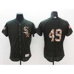 Cheap Chris Sale White Sox Jersey From China Olive Salute To Service 2016 FLEXBASE #49 in Men Women Youth Size