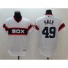 Cheap Chris Sale White Sox Jersey From China White V-neck 2016 FLEXBASE #49 in Men Women Youth Size