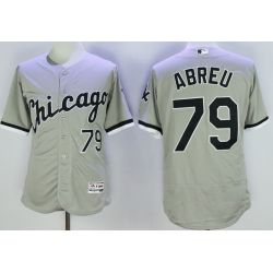 Cheap Jose Abreu White Sox Jersey From China Grey 2016 FLEXBASE #79 in Men Women Youth Size