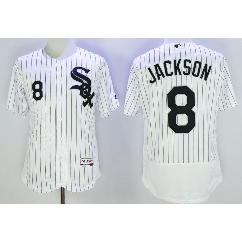 Cheap Bo Jackson White Sox Jersey From China White Black stripe 2016 FLEXBASE #8 in Men Women Youth Size