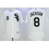 Cheap Bo Jackson White Sox Jersey From China White Black stripe 2016 FLEXBASE #8 in Men Women Youth Size