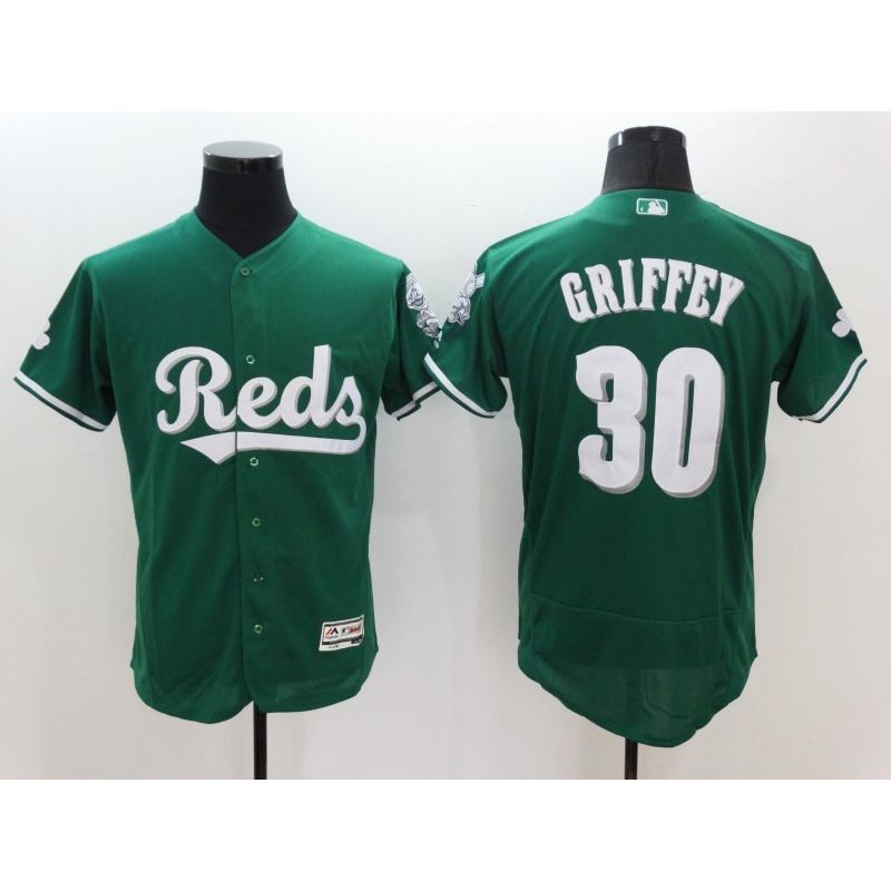 Cheap Ken Griffey Reds Jersey From China Green 2016 FLEXBASE #30 in Men Women Youth Size